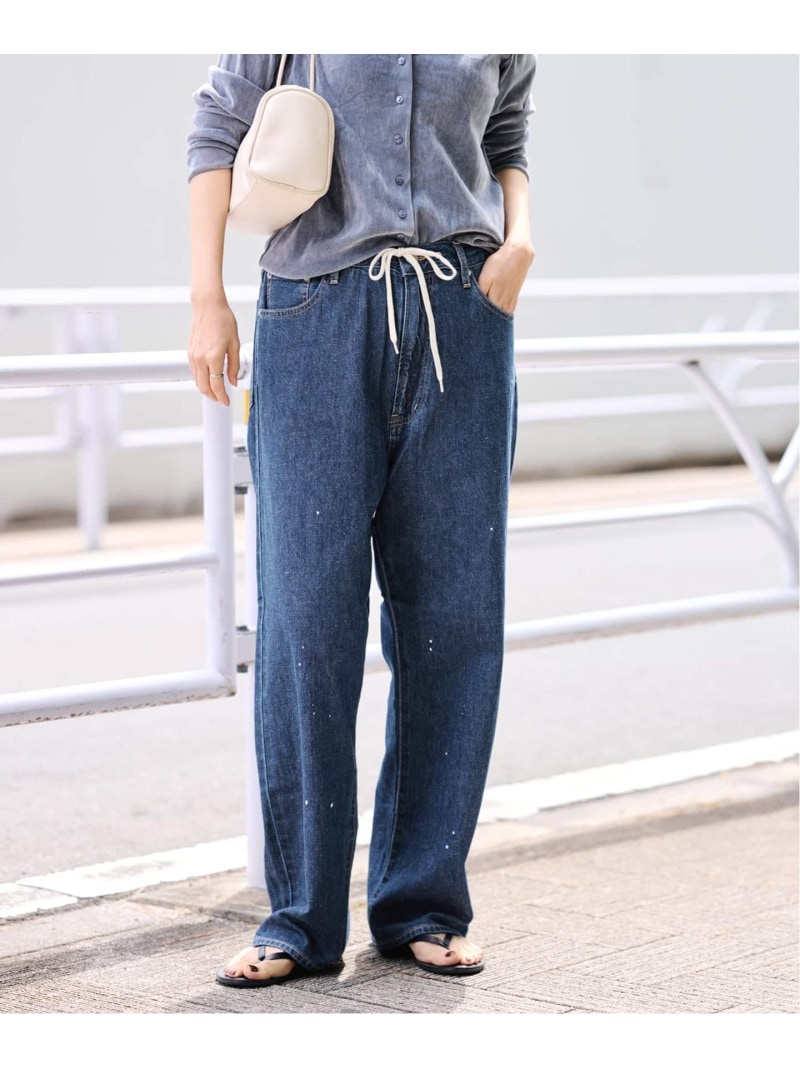 JOHNBULL/ジョンブル デニムワイドイージーパンツ FRAMeWORK フレームワーク パンツ ジーンズ・デニムパンツ ブラック ネイビー【送料無料】[ Fashion]