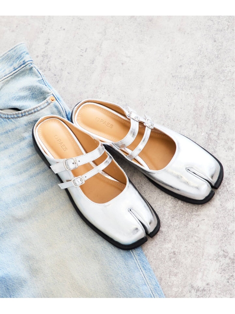 PAES/ぺイズ Double Buckle Mule metal U by SPICK\u0026SPAN ユーバイスピックアンドスパン シューズ・靴 余分の物のシューズ・靴 しろがね色【貨物輸送無料】[ Fashion]