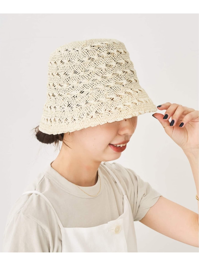 La Maison de Lyllis / メゾンドリリス ANGLE Spick & Span スピックアンドスパン 帽子 ハット ホワイト ブラウン【送料無料】[ Fashion]