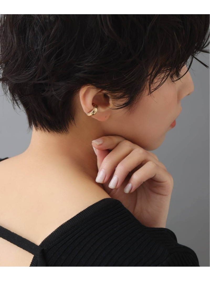 三日月サイドロープイヤーカフ K10(片耳) Lilas スピックアンドスパン アクセサリー・腕時計 イヤリング・イヤーカフ ゴールド【送料無料】[ Fashion]｜Spick＆Span