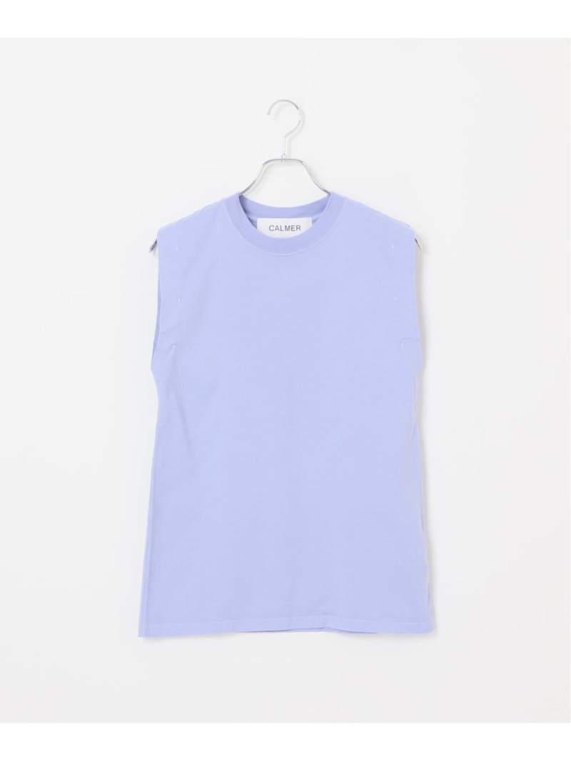 NATURAL DYE SLEEVELESS / ナチュラルダイスリーブレス CALMER スピックアンドスパン トップス その他のトップス ホワイト グレー ブルー【送料無料】[ Fashion]