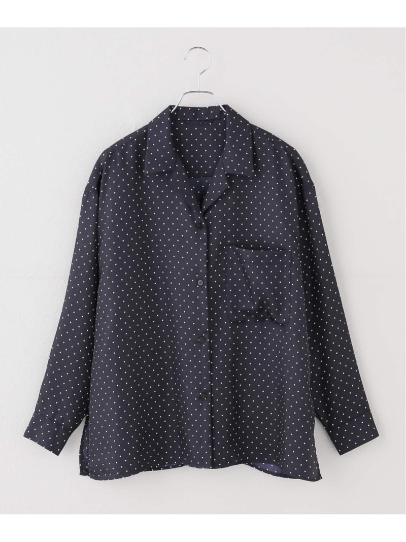 ドットツイルスリーピングシャツ Spick & Span スピックアンドスパン トップス シャツ・ブラウス ネイビー【送料無料】[ Fashion]