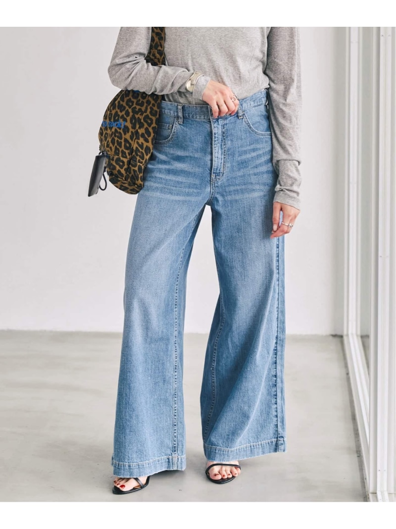 《追加予約》5 1/2 8oz LOOSE WIDE DENIM Spick & Span スピックアンドスパン パンツ ジーンズ・デニムパンツ ブルー【先行予約】*【送料無料】[ Fashion]｜Spick＆Span