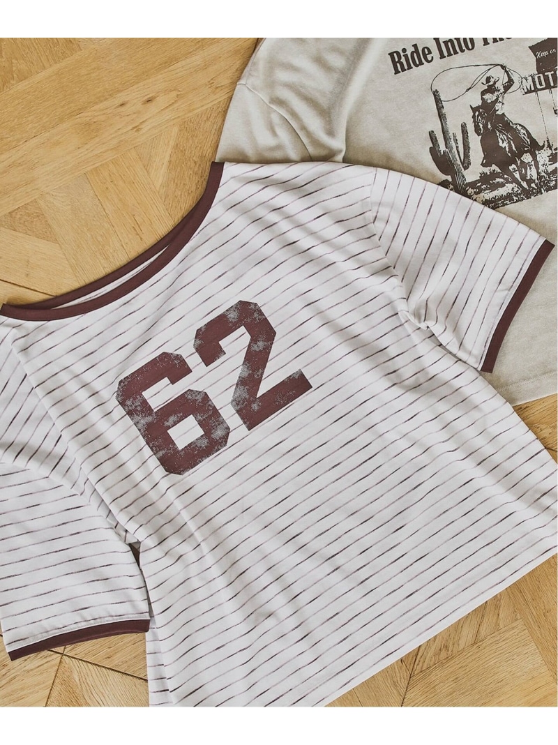HOWIECLOTHING*FRAMeWORKナンバリングT FRAMeWORK フレームワーク トップス カットソー・Tシャツ ワインレッド【送料無料】[ Fashion]｜Spick＆Span 7,810円
