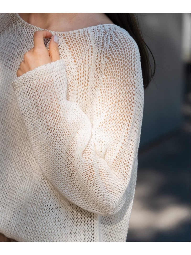 【SALE／30%OFF】≪新色 / 追加≫LINEN CORD ニット FRAMeWORK フレームワーク トップス ニット ホワイト ピンク イエロー ブラウン【RBA_E】【送料無料】[ Fashion]｜Spick＆Span