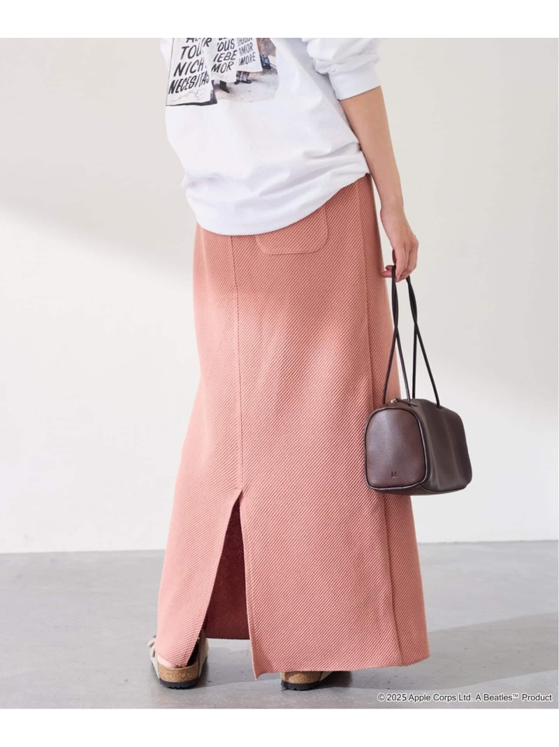 ≪追加≫ワッフルストレートスカート FRAMeWORK フレームワーク スカート ロング・マキシスカート ピンク【送料無料】[ Fashion]