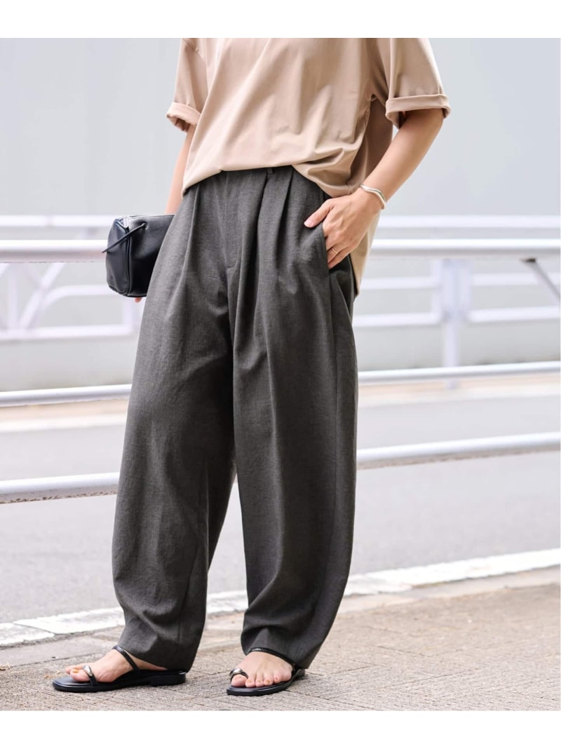 ≪取っておく≫ポリエステルトロタックパンツ FRAMeWORK ひな形細工物 ズボン下 余分の物のズボン下 白いこと ベージュ 薄墨色【此れから取っておく】*【貨物輸送無料】[ Fashion]