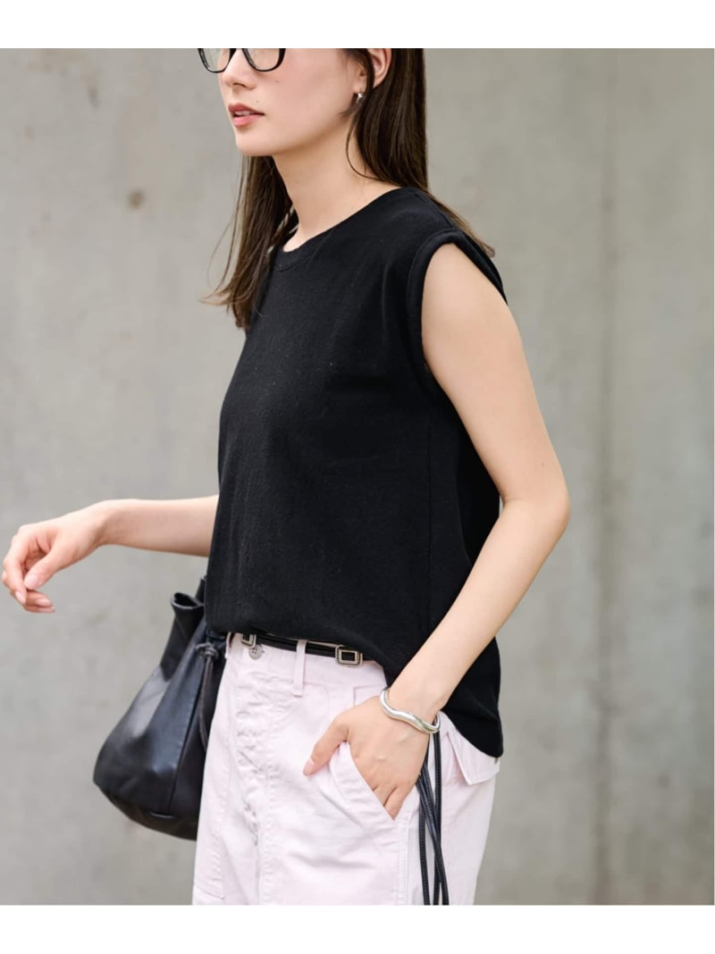 平板天竺捩り受け答えTEE FRAMeWORK ひな形細工物 トップス カットソー・プルオーバー 薄墨色 黒いこと 白いこと【貨物輸送無料】[ Fashion]