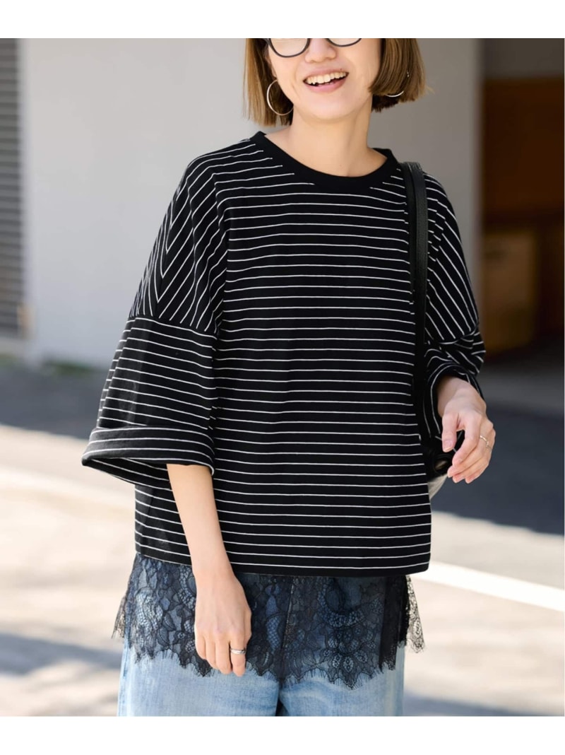≪新色 / 加えること≫Le minor/ルミノア 別注落っこちる肩肉 FRAMeWORK ひな形細工物 トップス カットソー・ティーシャツ 赤銅色 黒いこと【貨物輸送無料】[ Fashion]