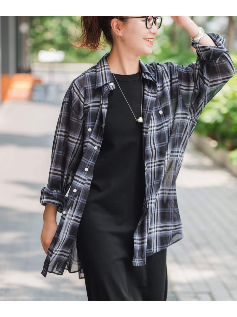 Spick &amp; Span - スピックアンドスパン コットンボイルチェックシャツ ベージュベース 追加》コットンボイルチェックシャツ（シャツ／ブラウス