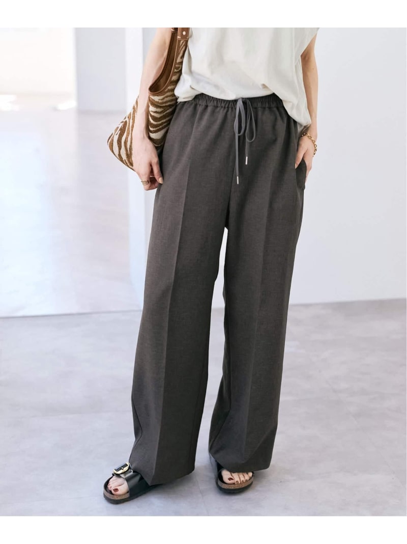 《34サイズ登場 / 追加予約》PEウォッシャブルイージースラックスパンツ Spick & Span スピックアンドスパン パンツ スラックス・ドレスパンツ ベージュ ブラウン グレー【先行予約】*【送料無料】[ Fashion]