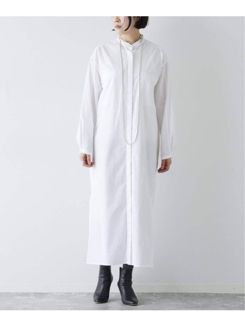 《追加2》シャツドレス CALMER スピックアンドスパン ワンピース・ドレス ワンピース ホワイト【送料無料】[ Fashion]