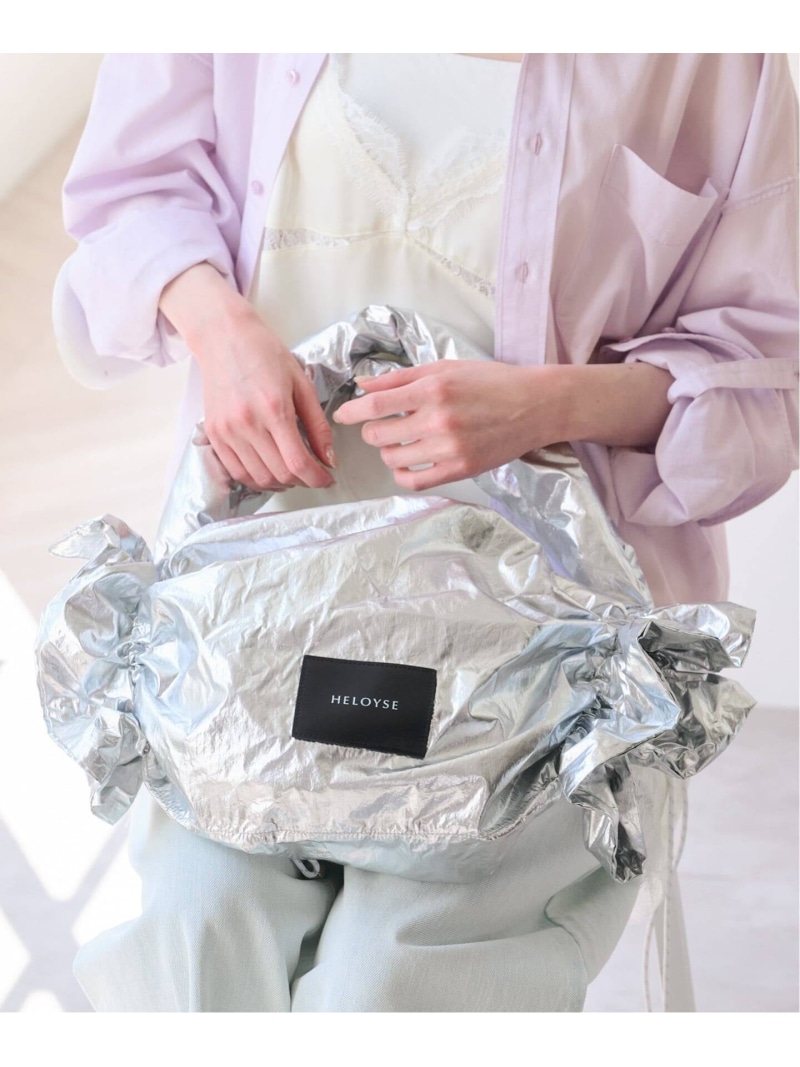 HELOYSE/エロイーズ candy tote U by SPICK\u0026SPAN ユーバイスピックアンドスパン 御徒面子 トートバッグ しろがね色 黒いこと【貨物輸送無料】[ Fashion]
