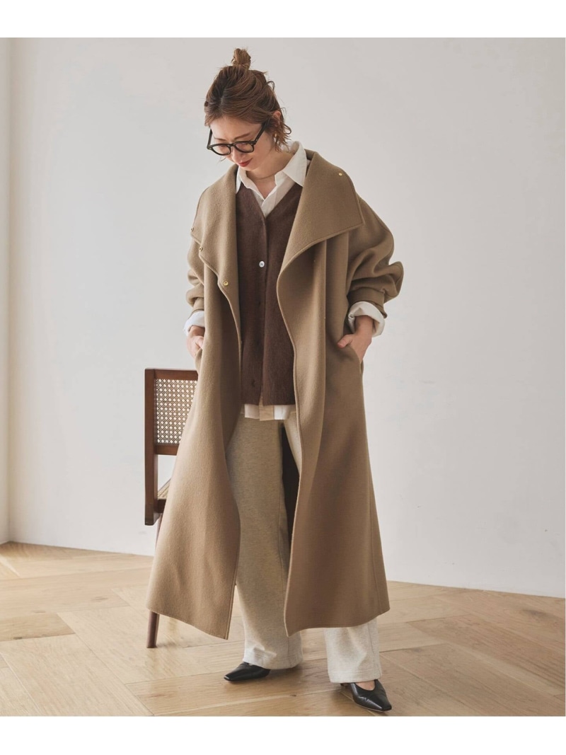 楽天市場】【SALE／50%OFF】ノーカラーVネックリバーコート Spick