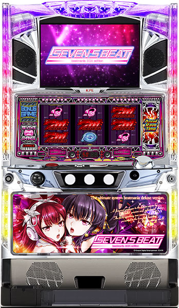 <BR>《家庭用パチスロ》セブンスビート (KPE) ★ コイン不要機付き！ スロット 5号機 実機 <BR>
