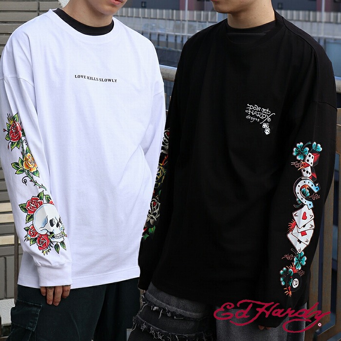 楽天市場】EdHardy エドハーディー ヘビーウェイト ロンt ロングt