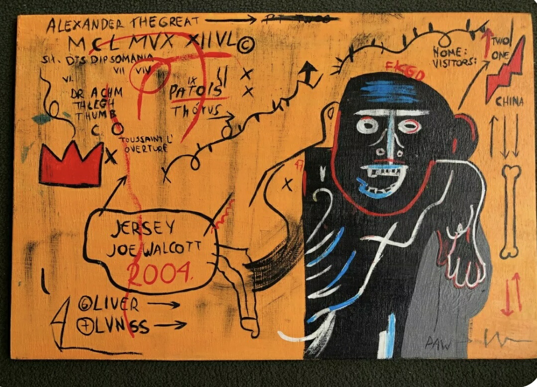 バスキア JEAN-MICHEL BASQUIAT 油絵 5 バスキア JEAN-MICHEL BASQUIAT 油絵 5（バスキアとは