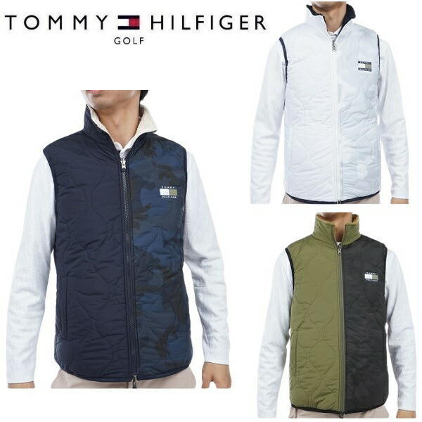 トミーヒルフィガー ゴルフ メンズ リヴァーシブル パデッドベスト TOMMY HILFIGER GOLF THMA369