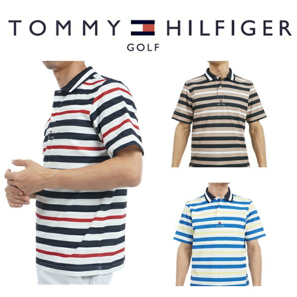 トミーヒルフィガー ゴルフ メンズ マルチ間借り人 半袖スポーツシャツ TOMMY HILFIGER  THMA506 2025年春夏青写真