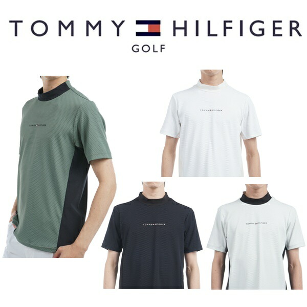 トミーヒルフィガー ゴルフ メンズ ハイブリッド 半袖モックネックシャツ TOMMY HILFIGER THMA537 2025年春夏モデル