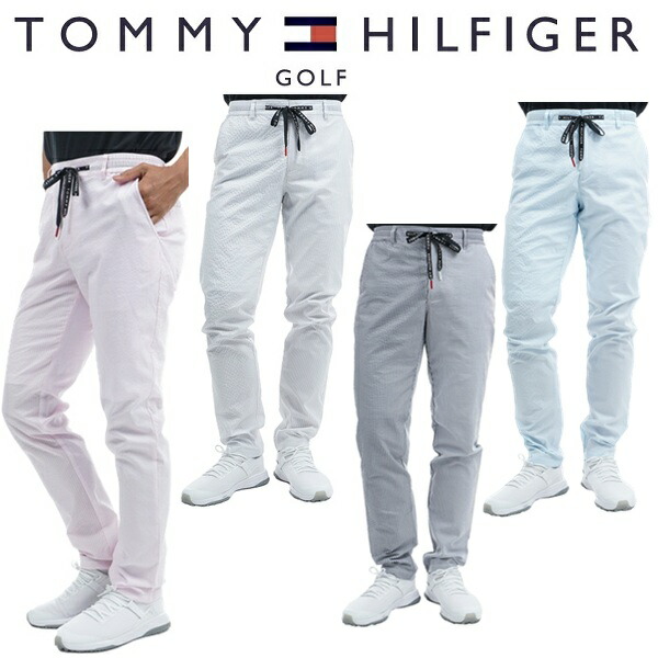 トミーヒルフィガー ゴルフ メンズ シアサッカー テーパードパンツ TOMMY HILFIGER  THMA334 スポーツ・アウトドア-その他-ゴルフ