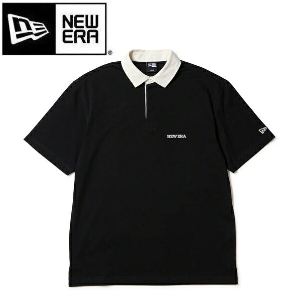 ニューエラ ゴルフ 半袖 ラグビーシャツ ブラック NEW ERA (14859914) 2026年春夏モデル