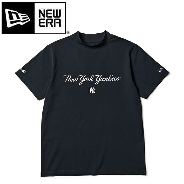 ニューエラ ゴルフ 半袖 ミッドネック Tシャツ MLB ニューヨーク・ヤンキース ネイビー NEW ERA (14859924) 2026年春夏モデル