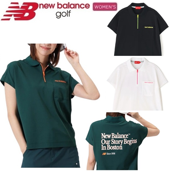 ニューバランス ゴルフ レディース シャツ ハーフジップ ビッグ ポロシャツ New Balance Golf 012-6160502 2026年春夏モデル｜SPIRAL GOLF 店