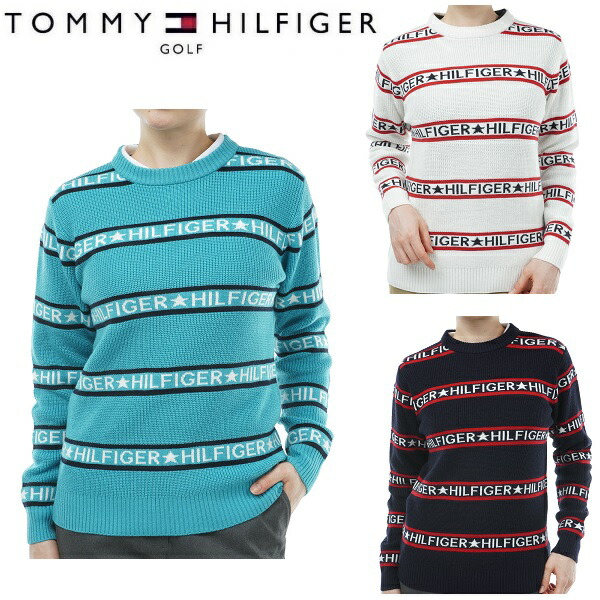 トミーヒルフィガー ゴルフ レディース ロゴストライプ クルーセーター TOMMY HILFIGER GOLF THLA349 6,820円