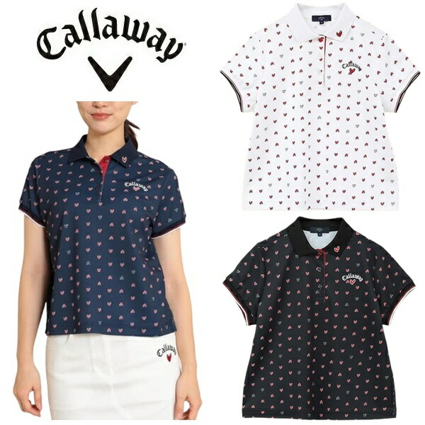 キャロウェイ ゴルフ レディース シャツ LOVE Callaway 鬼カノコ 半袖 ポロシャツ Callaway Golf C24134222