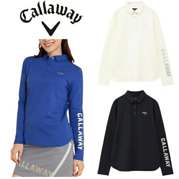 キャロウェイ ゴルフ レディース シャツ メタリックロゴ 長袖シャツ Callaway Golf C24233203