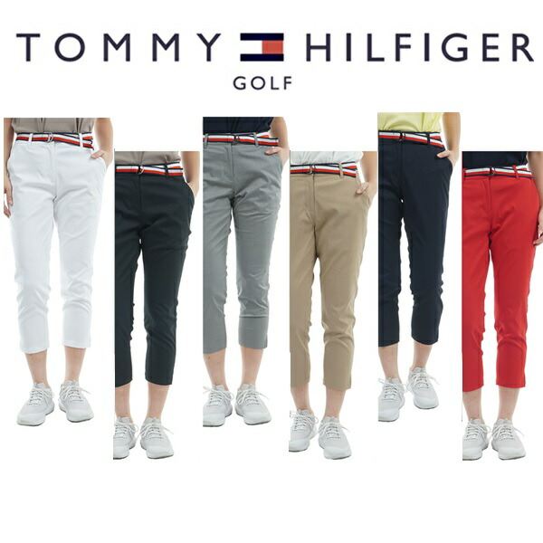 トミーヒルフィガー ゴルフレディース ベルテッドツイル 3/4パンツ TOMMY HILFIGER THLA505 2025年春夏モデル