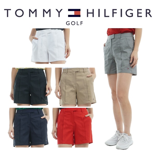 トミーヒルフィガー ゴルフレディース フロントタックツイル ショートパンツ TOMMY HILFIGER THLA519 2025年春夏モデル｜SPIRAL GOLF 店