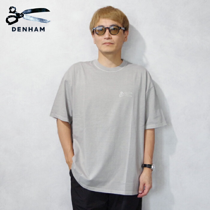 DENHAM (デンハム) CHAIN BULLITT TEE SS (1260552509/01260552509) メンズ トップス ティーシャツ 刺しゅう シザーズマーク チェーン店編み目 分かりやすい 産業 ヴィンテージライク