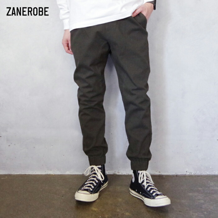 ZANEROBE(ゼインローブ) Sureshot Jogger DK ARMY (ZR710JPRSP) メンズ ジョガーパンツ チノ カーゴ パンツ オリーブ カーキ 丈感 リブパンツ スポーティー