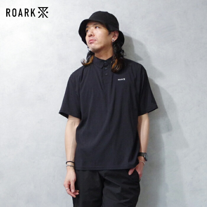 ROARK (ロ弧線) BLESS UP POLO  (RWJ1126) メンズ トップス スポーツシャツ 吸湿押し広める 伸縮性 耐久性 速乾燥した 役立つこと的 活動的 運動競技 動き分かりやすい 今めかしい 町若い者 取りのこし僅か