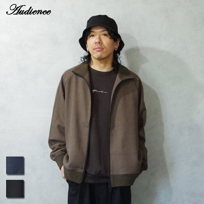 Upscape Audience (アップスケープオーディエンス) Naturemier(ナチュレミア) TECH ドビークロスライク トラックジャケット (AUD7298) メンズ アウター トップス ジャケット 羽織り ボックスシルエット ゆったり