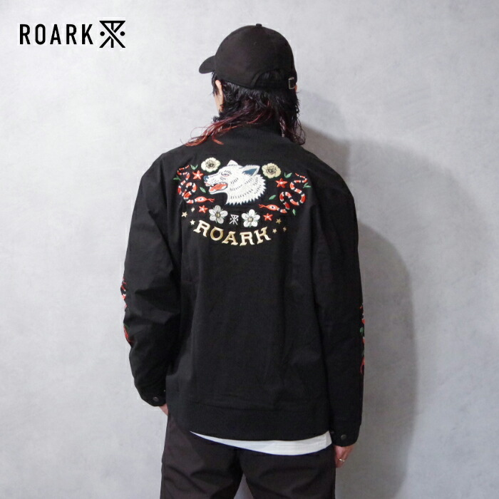 ROARK WOLFPACK\" BOMBER ジャケット ロアークXLサイズ刺繍 WOLFPACK