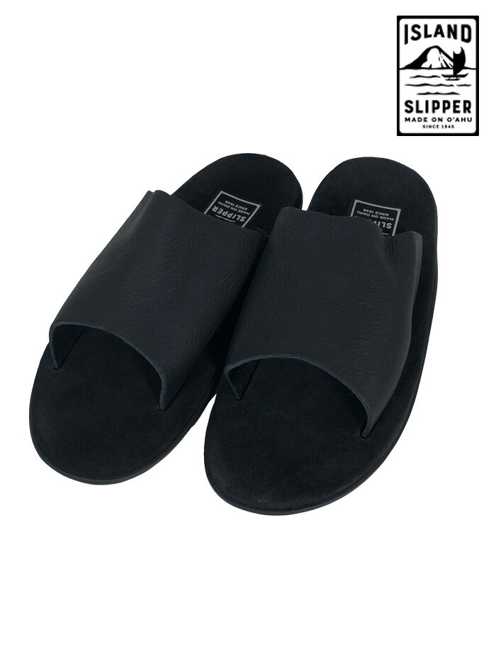 アイランドスリッパ メンズ レディース 開けはなし サンダル BULLHIDE SLIDE LEATHER SANDAL （PBS705BH）