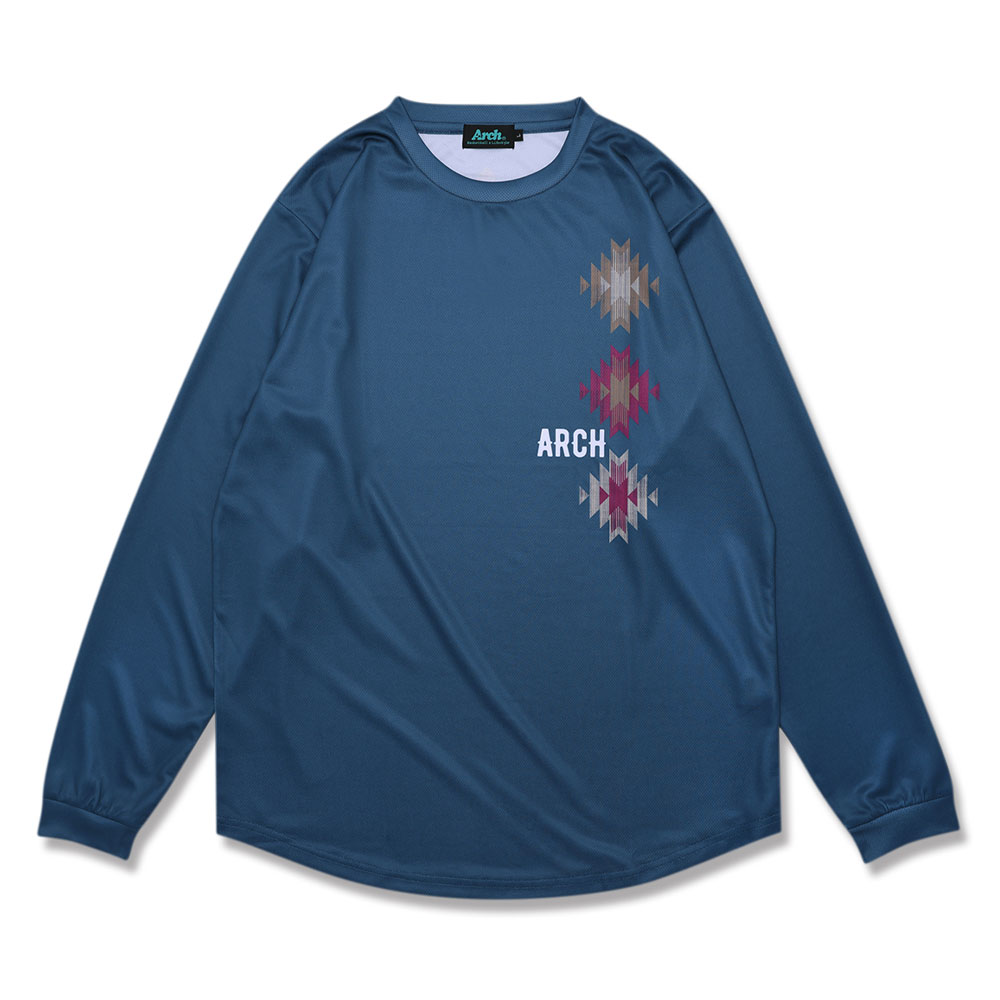 【メール便OK】Arch(アーチ) メンズ バスケットボール 長袖 Arch native pattern L/S tee T325-109
