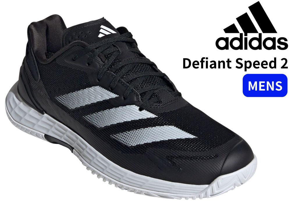アディダス Defiant Speed 2 M MC 27cm Adidas Men's Defiant Speed 2 Tennis Sneaker, Black/Silver