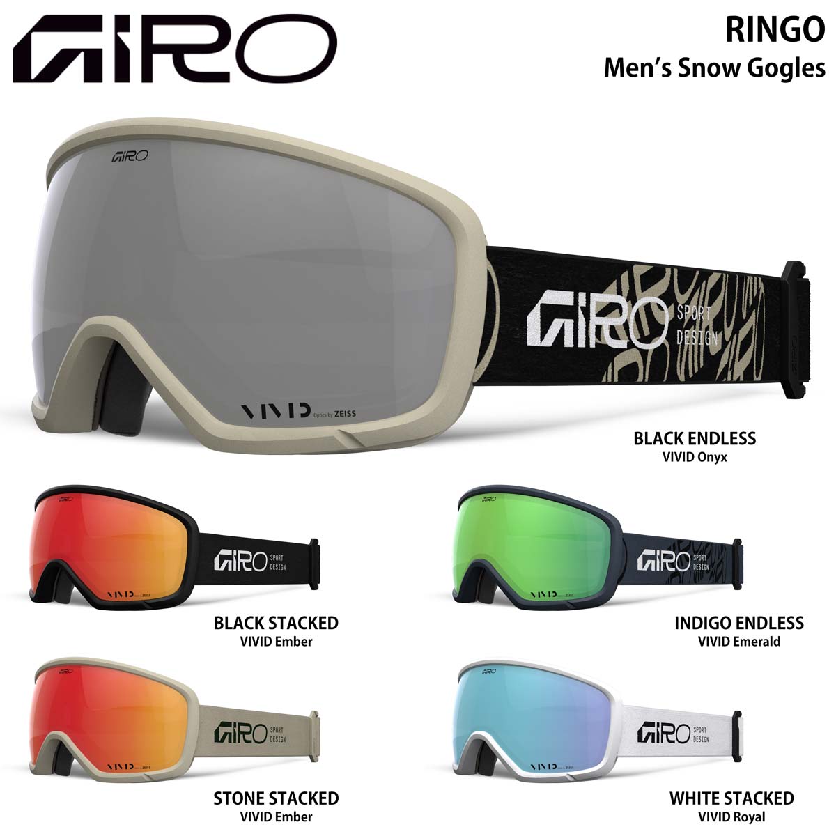 GIRO(ジロ) スノーゴーグル スキー スノーボード リンゴ メンズ レディース ユニセックス RINGO AF