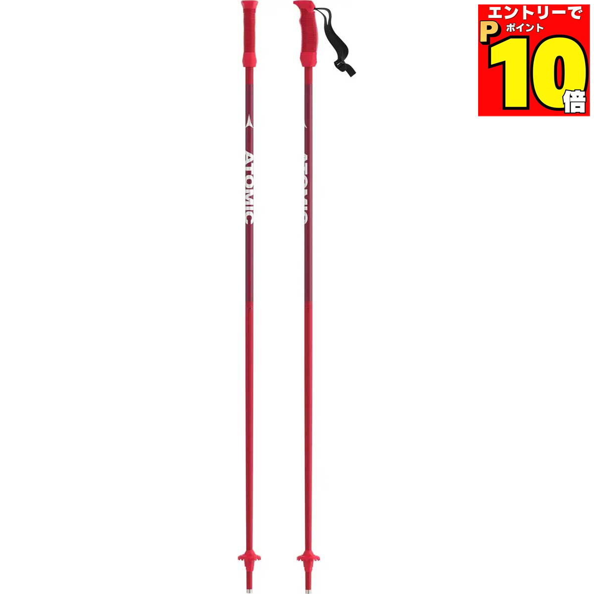 【楽天市場】【ポイント10倍 1/9 20：00-1/16 1：59 要エントリー！】AMT JR Red ジュニア スキーポール スキー ...