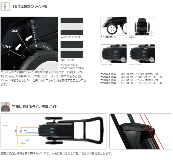 付与 ラインカー 2輪 陸上用5cm 野球用7.6cm レーザーライナー ライン引き fucoa.cl