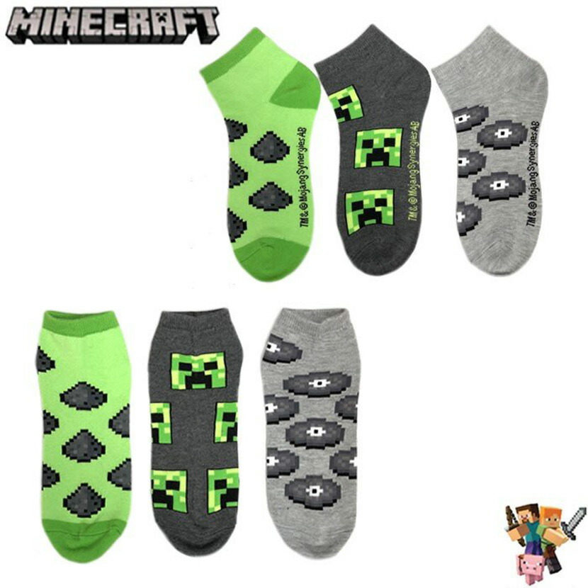 楽天市場 500円クーポン 053 Minecraft マインクラフト グッズ マイクラ ソックス クリーパー Tnt クリーパー 火薬 クリーパー 音楽ディスク 6 Pack 1set 靴下 くつした ゲーム スイッチ Ps4 スノーボード 自転車 スポイチ