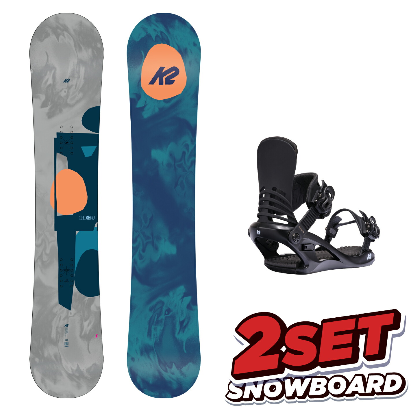 楽天市場】スノーボード 板 レディース 2点 セット 23-24 K2 ケーツー