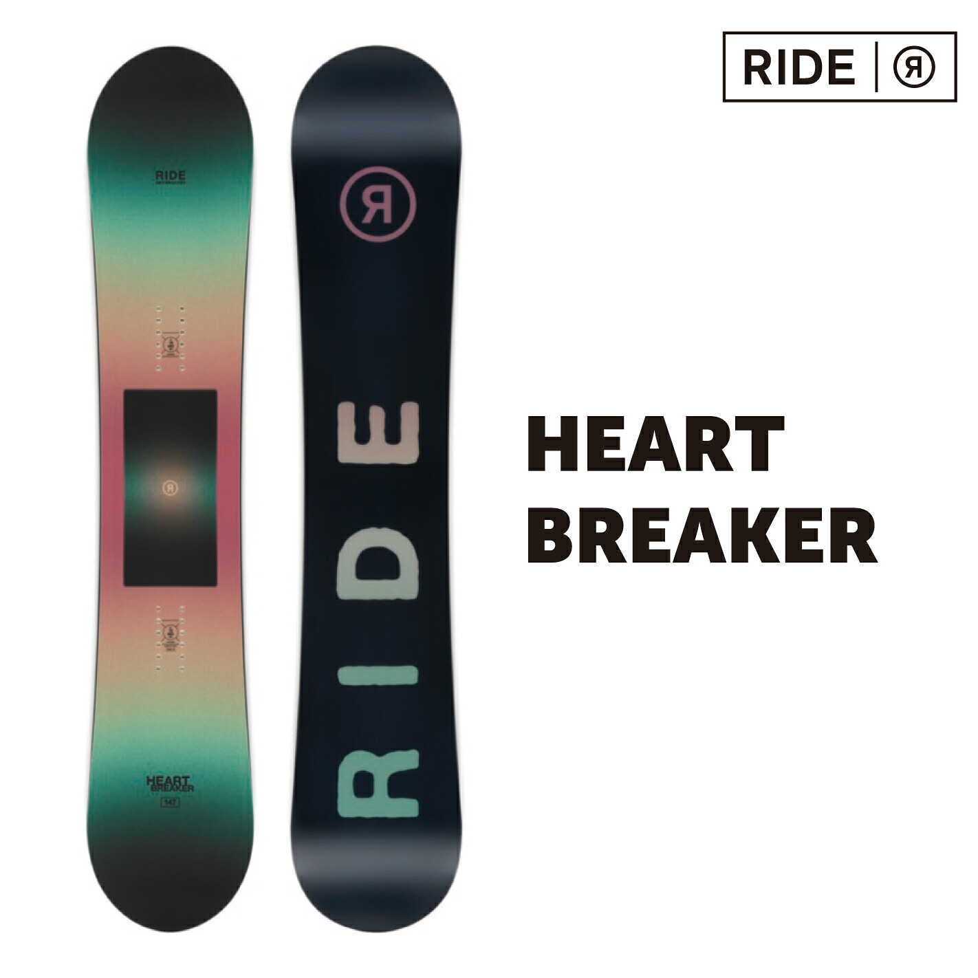 25-26 RIDE HEARTBREAKER ライド ハートブレーカー レディース 単品 初心者 ソフトフレックス やわらかい Camber キャンバー フリースタイル グラトリ パーク 軽量 ブランド スノボー snowboard
