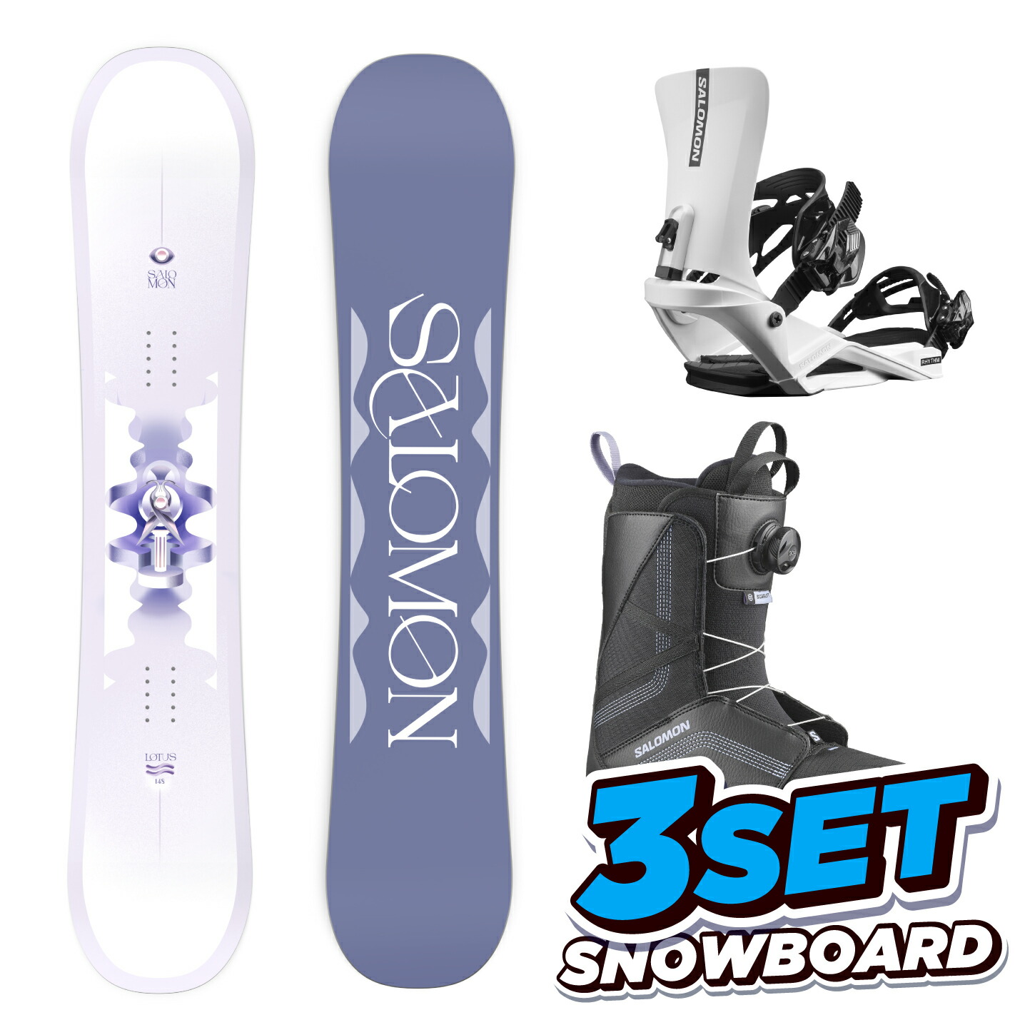 楽天市場】サロモン salomon スノーボード 3点セット メンズ ボード板+