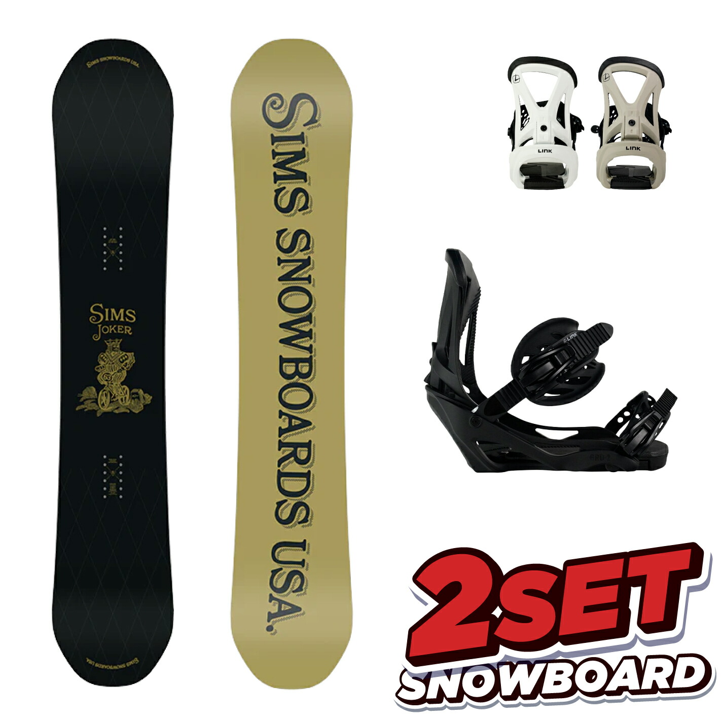 楽天市場】スノーボード 板 メンズ レディース 2点 セット SIMS シムス