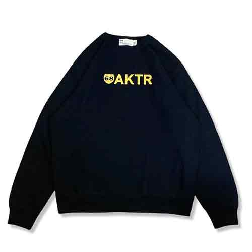 出演者 AKTR 68xAKTR LOGO CREW SWEAT BK 汗水 籠球 ユニ一発やる 224-108010-BK